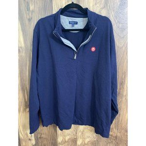 Peter Millar Crown Soft 1/4 Zip Long Sleeve Sweater Mens XXL Navy Blue 2X